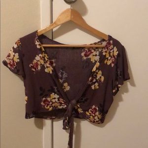 Cropped wrap top